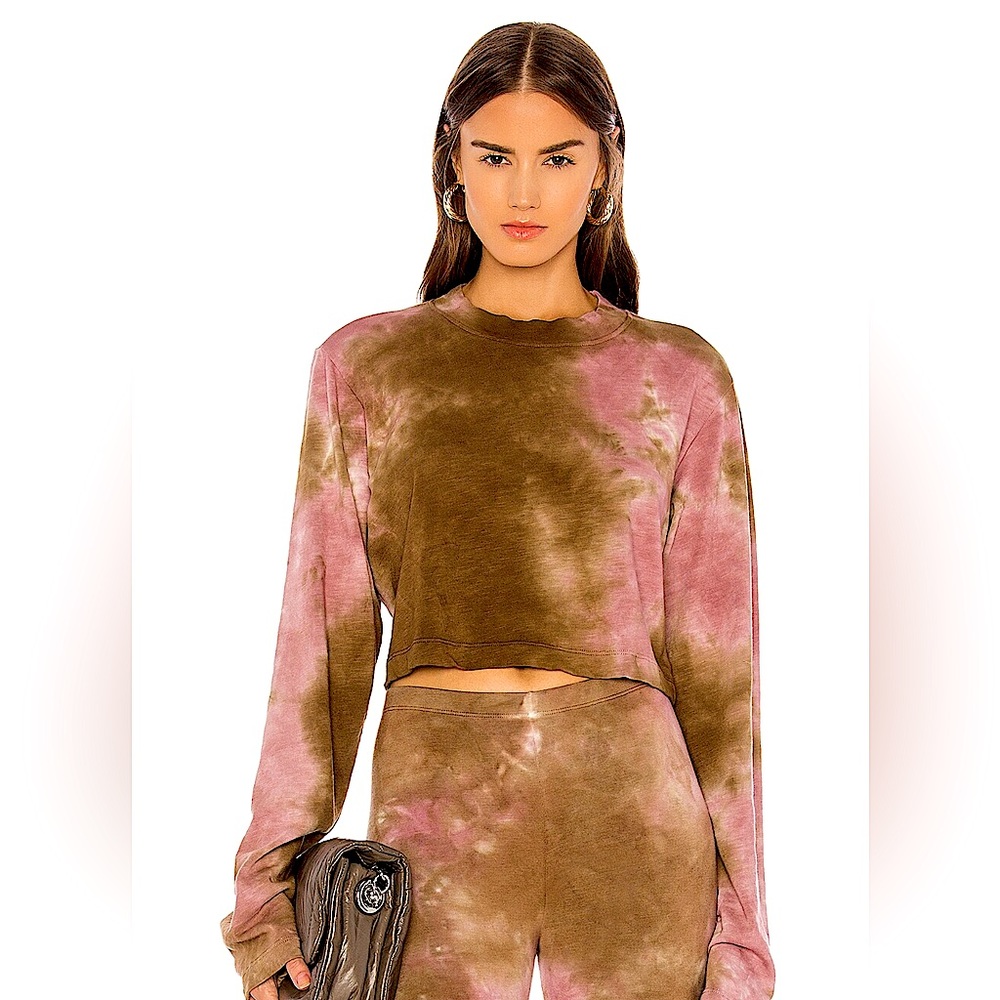 NWOT Cotton Citizen Tokyo Crop Long Sleeve Rose and Java Mirage 💎 Sold Out 💎